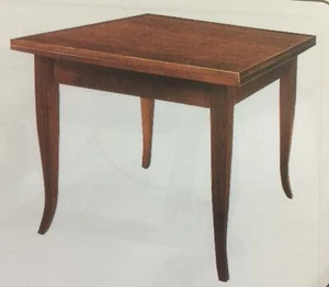 TAVOLO A LIBRO ALLUNGABILE IN LEGNO NOCE 100x100 ARREDO CUCINA SALA PRANZO - Imagen 1 de 1