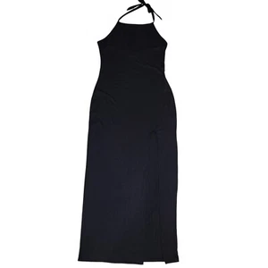 Fashion Nova Womens Tari Halter Maxi Dress Black Size 1X - Picture 1 of 8