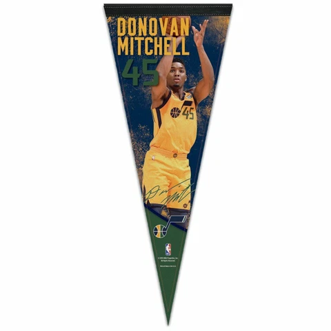 DONOVAN MITCHELL #45 UTAH JAZZ ROLL UP FELT PENNANT 12"x30" NEW WINCRAFT 🏀 Cover