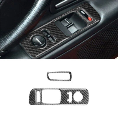 Cubierta de control de ventana interior de auto de fibra de carbono para Honda S2000 2004-2009 2* Foto 1 de 4