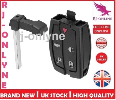 FOBTRONICS New 5 button Remote Key Blade Fob Case For Land Rover Freelander 2 3 + LOGO-A72