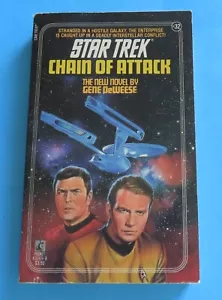 Vintage Star Trek “Chain of Attack” Original Pocket Books 1987 Paperback - Picture 1 of 2