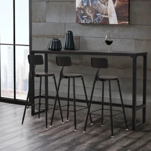 Breakfast Bar Table 2/3 Stool Chairs Set Bar Bistro Kitchen Dining Furniture Set - Picture 1 of 21
