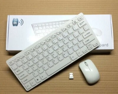 KIT TASTIERA E MOUSE MINI WIFI WIRELESS PER PC 2.4GHz KEYBOARD USB SENZA FILI - Immagine 1 di 4