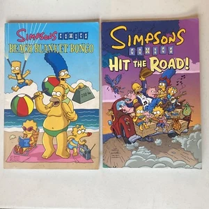 Lot Of 2 Simpsons Comics Harper Beach Blanket Bongo, Hit The Road!  - Picture 1 of 13