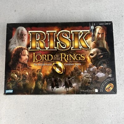 Risk The Lord of the Rings Board Game 1998 Middle Earth Parker Brothers No Ring - Image 1 of 4