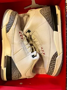 Jordan 3 Retro Mid White Cement Reimagined Size 7y Worn 1X OG ALL - Picture 1 of 6