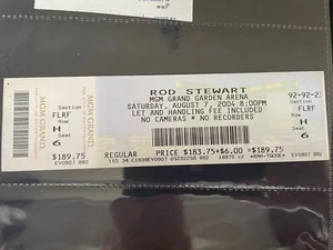Rod Stewart Ticket 2007 MGM Grand - Picture 1 of 2