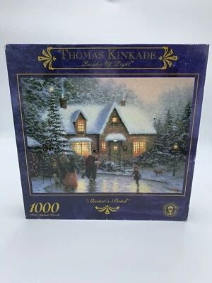 Thomas Kinkade Skater's Pond Puzzle Vintage 1999 - Image 1 of 4