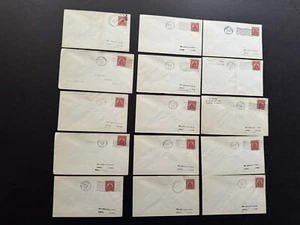 US 1929 FDC +Sullivan Expedition #657 +Complete Set of 15 Diff FD Cities +Scarce - Picture 1 of 3