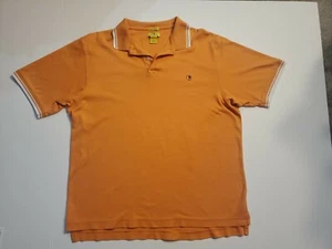 Duck Head Orange White Polo Shirt Men's Size L Pima Cotton - Picture 1 of 5