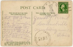 Malta Colorado 1912 DPO cancel on Mormon postcard + Cannelville Ohio DPO - Picture 1 of 2
