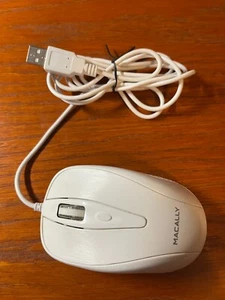 Macally 3 Button Optical USB mouse New Mac OS X Windows Gently Used No Box - Picture 1 of 2