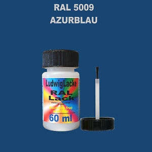 Ral Lackstift mit Pinsel RAL 5009 Azurblau 60ml glänzend Lackpen FreiHaus