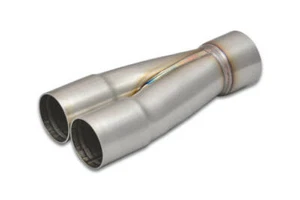 Vibrant 2-1 SS Exhaust Merge Collector 1-3/4" Inlet Slipover ID 2" Outlet OD - Picture 1 of 9