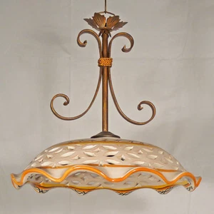 Sospensione per cucina con ceramica decorata lampadario da soffitto art.840 - Picture 1 of 10