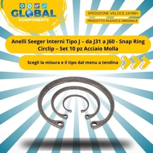 Anelli Seeger Interni da J31 a J60– Circlip – Confezione da 5 pz. - Foto 1 di 2