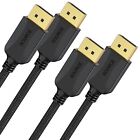 DisplayPort Cable 6 Feet 2-Pack, Thin DP to DP 1.2 Cable Cord, [4K@60Hz, 2K@1...