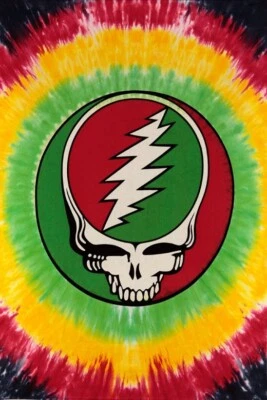 Nuevo Tapiz Rasta Mini Grateful Dead Roba Tu Cara Arte de Pared Nuevo en Paquete Decoración Hippie Foto 1 de 2