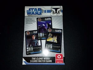 STAR WARS THE CLONE WARS 3-CARD MATCH GAME CARTAMUNDI COLLECTIBLE CARDS - Picture 1 of 1