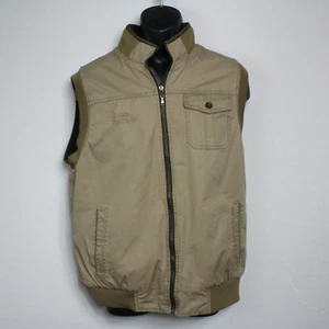 Mens Timberland Q Yuan Jeep Reversible Vest Tan Green Size XXXL - Picture 1 of 24
