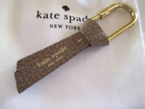 Kate Spade Leather Bow Tag Key Fob Chain Keychain Bag Charm - Picture 1 of 4