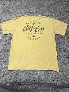 Comfort Colors LG Texas A&M Aggies Graphic Tee Shirt Yellow T-shirt Distressed - Picture 1 of 9