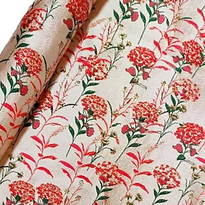 [moonfarm] Tessuto jacquard floreale poliestere larghezza 1,45 m panno ricamo fiori - Foto 1 di 7