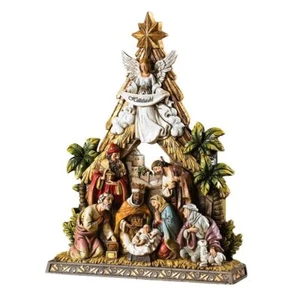 Deluxe Holy Family Nativity Scene Statue for Christmas Home Decor 10 1/2 In - Picture 1 of 3