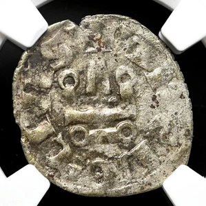 CRUSADERS, Athens. William de la Roche. 1294. Billon Denier Tournois, NGC XF40 - Picture 1 of 4