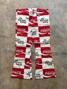 Pantalones de playa vintage años 70 Coca Cola Bell Bottom "It's The Real Thing" talla 11/13 - Imagen 1 de 16