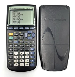 Texas Instruments TI-83 Plus Graphing Calculator with Cover - TESTED WORKS - Picture 1 of 6