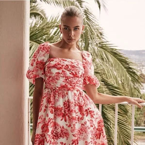 Forever New Womens Dress Pink Floral Liana Puff Sleeve Mini Dress Size 12 BNWT - Bild 1 von 14