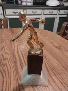Vintage Bakelite Catalin Bowling Trophy 9 1/2 Inches Tall Nice!  🎳 - Picture 1 of 21