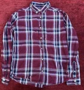 Herren Prince And Fox Langarm Kariertes Button-Down Hemd Größe M - Bild 1 von 7