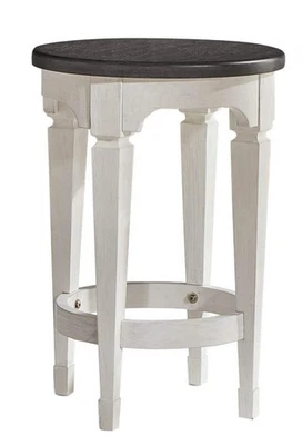 Taburete consola Allyson Park, blanco/carbón Foto 1 de 2