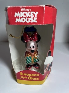  Disney Mickey Mouse Christmas Ornament European Style Glass Mouth Blown - Picture 1 of 3