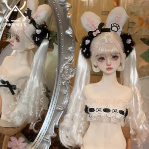 Peluca larga hecha a mano 1/6 1/4 1/3 peluca rizada blanca para tío BJD muñeca mujeres niñas regalo - Imagen 1 de 15