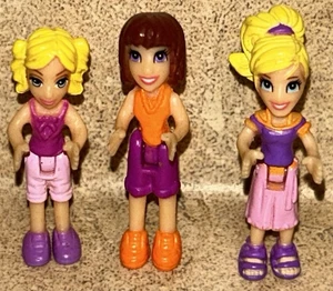 Polly Pocket 3 Figures “Poly Wheels Race To Mall” 2007 Preowened - Picture 1 of 17