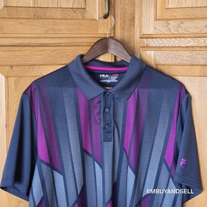 Fila Golf Sport Athletic Fit Polo Shirt Men's Pickleball Table Tennis Size Large - Picture 1 of 8