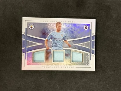 2020-21 Panini Chronicles National Treasures Triple Threads Kevin De Bruyne /199 - Image 1 of 2