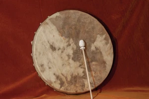 Schamanentrommel 48cm Damhirschfell mit Hörprobe - Bild 1 von 5