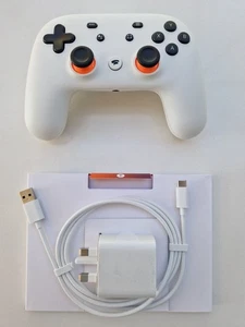 Google Stadia white Controller, with Power Adapter. Updated with bluetooth - Picture 1 of 3