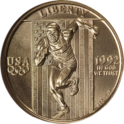 1992-W Olympics Commemorative Gold $5 NGC MS70 - STOCK - Image 1 of 4