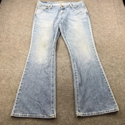 American Eagle Jeans Womens 14 Light Wash Hipster Flare Low Rise Bootcut Y2K - Image 1 of 4