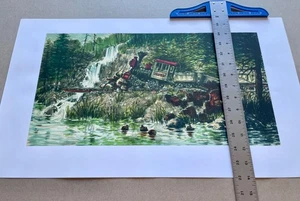 Disneyland 50th Exhibit GALLERY Print MINE TRAIN concept Frontierland - Bild 1 von 4