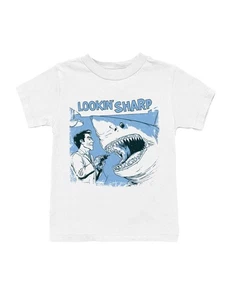 Lookin' Sharp Barber Shark Humor Youth's T-shirt - Picture 1 of 6