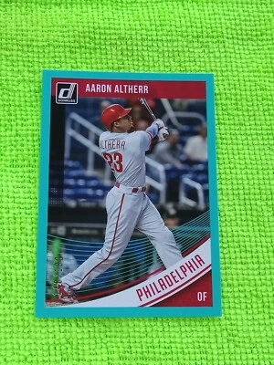 2018 Panini Donruss Teal Border /199 Aaron Altherr #124 - Image 1 of 2