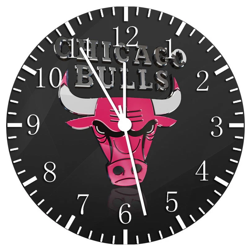 Reloj de pared Chicago Bulls sin marco sin bordes bonito para regalos o decoración W213 Foto 1 de 1