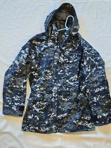 US Navy Jacke Parka Erwachsene Small Lang Blueberry Digital Camo Nylon Verstärkung - Bild 1 von 5